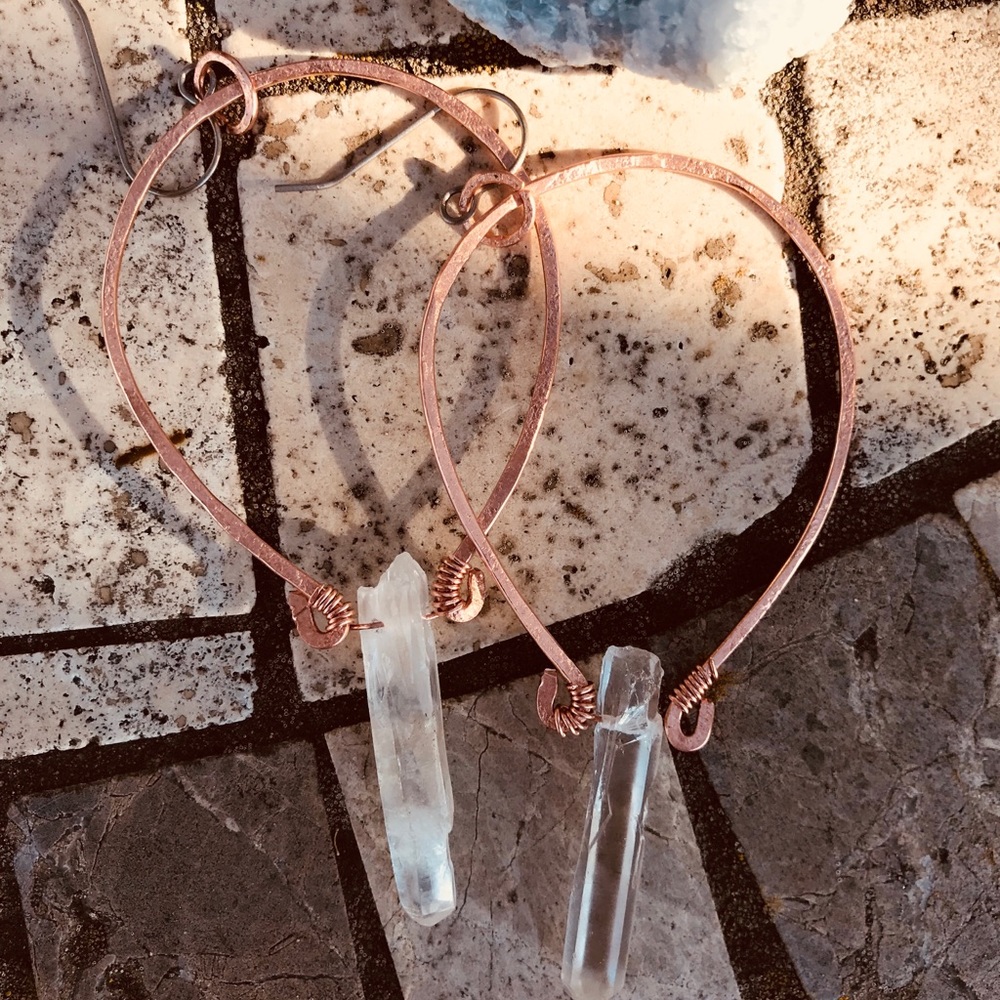 Quartz Crystal Earrings